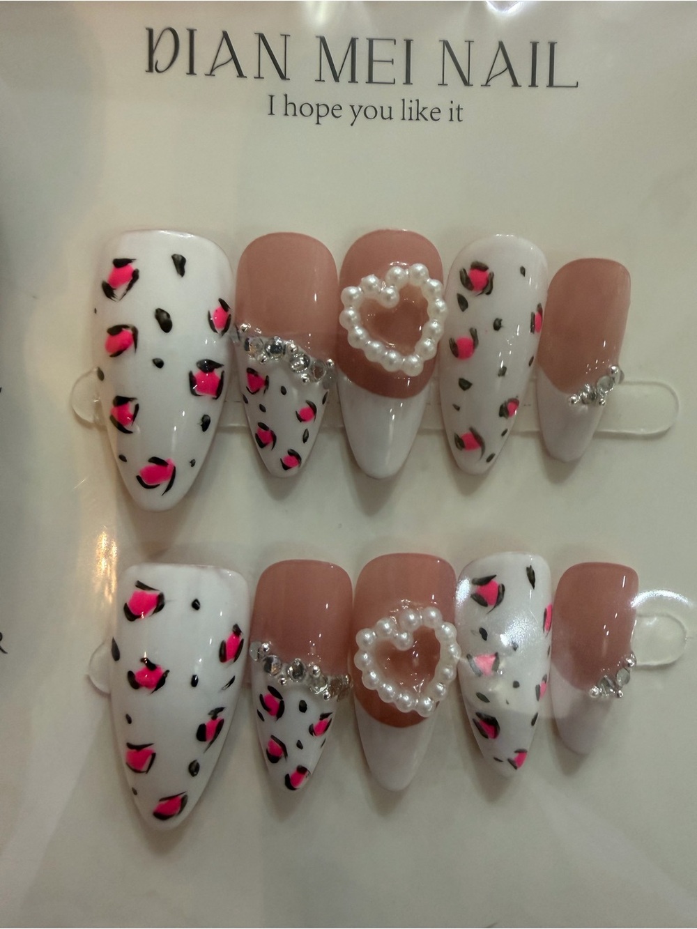 Pink Leopard Accent Press-On Nail Set